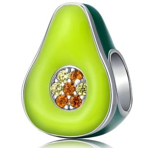 🥑 Avocado 925 Sterling Silver Pendant Charm